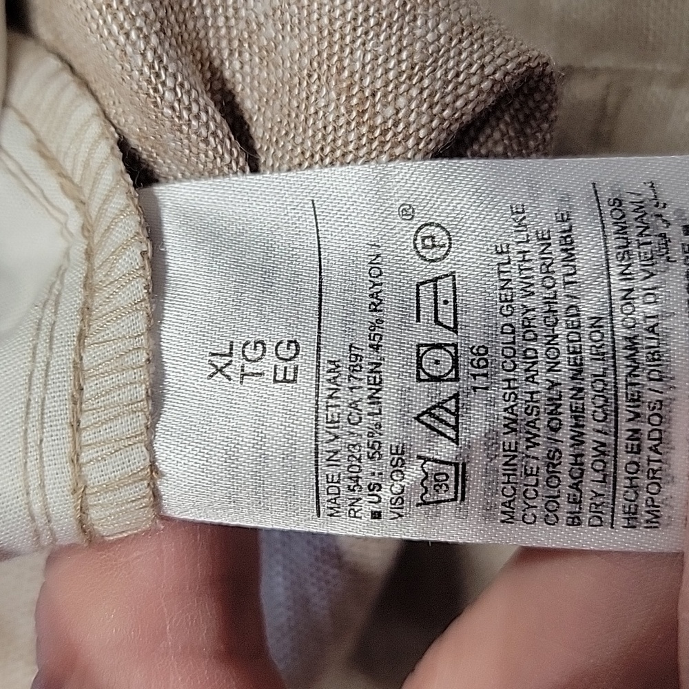 Old Navy Size XL Oatmeal Extra High-Waisted Linen-Blend Taylor Shorts, NEW w/Tag - Picture 13 of 15